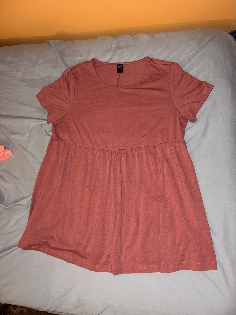Women’s Babydoll Tunic Top in Dusty Rose